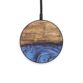 Circle Wood Resin Wireless Charger - Chastity (Dark Blue, 607310)