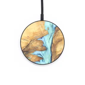 Circle Wood Resin Wireless Charger - Christina (Blue, 684575)