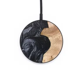 Circle Wood Resin Wireless Charger - Cristina (Pure Black, 671764)