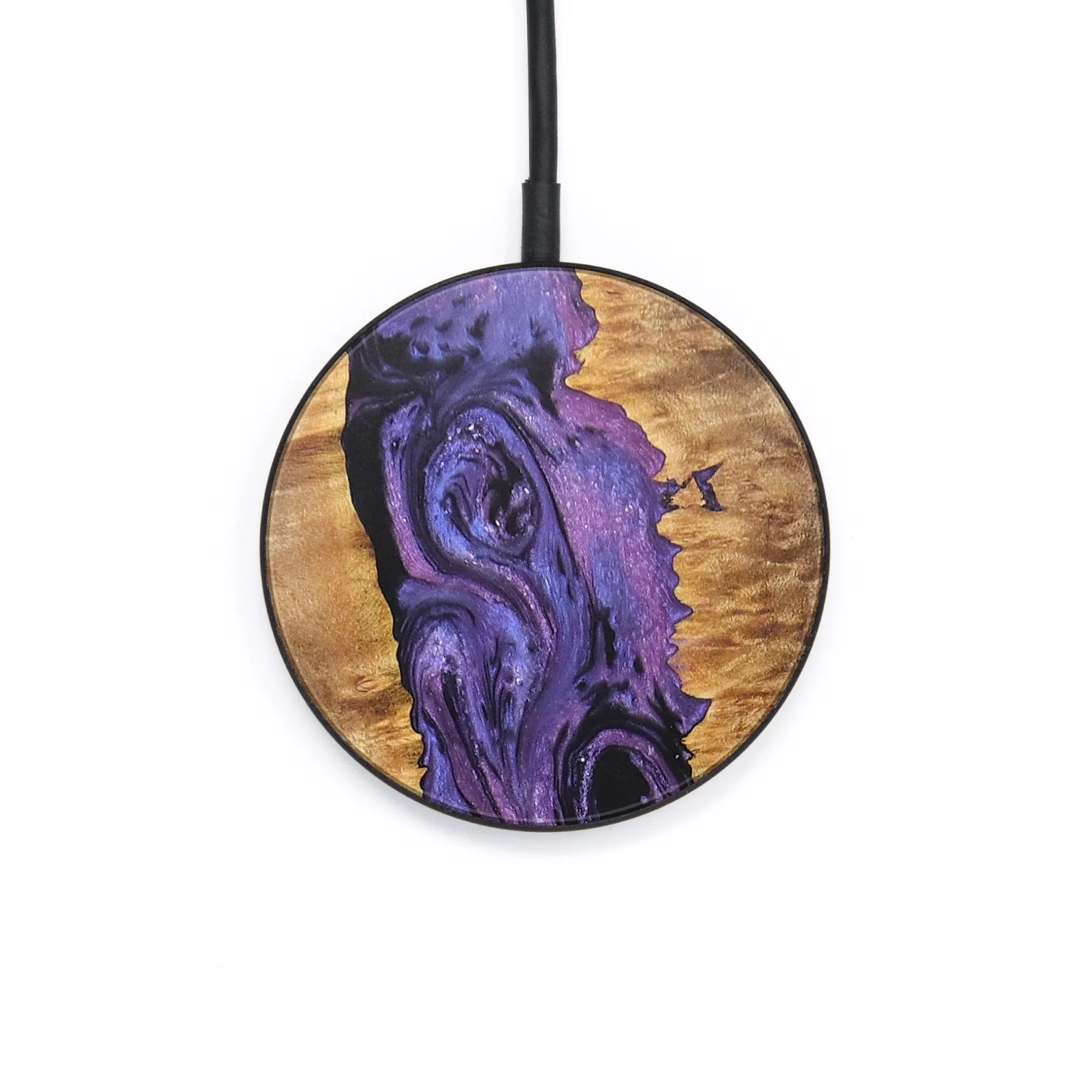 Circle Wood Resin Wireless Charger - Debra (Purple, 704821)