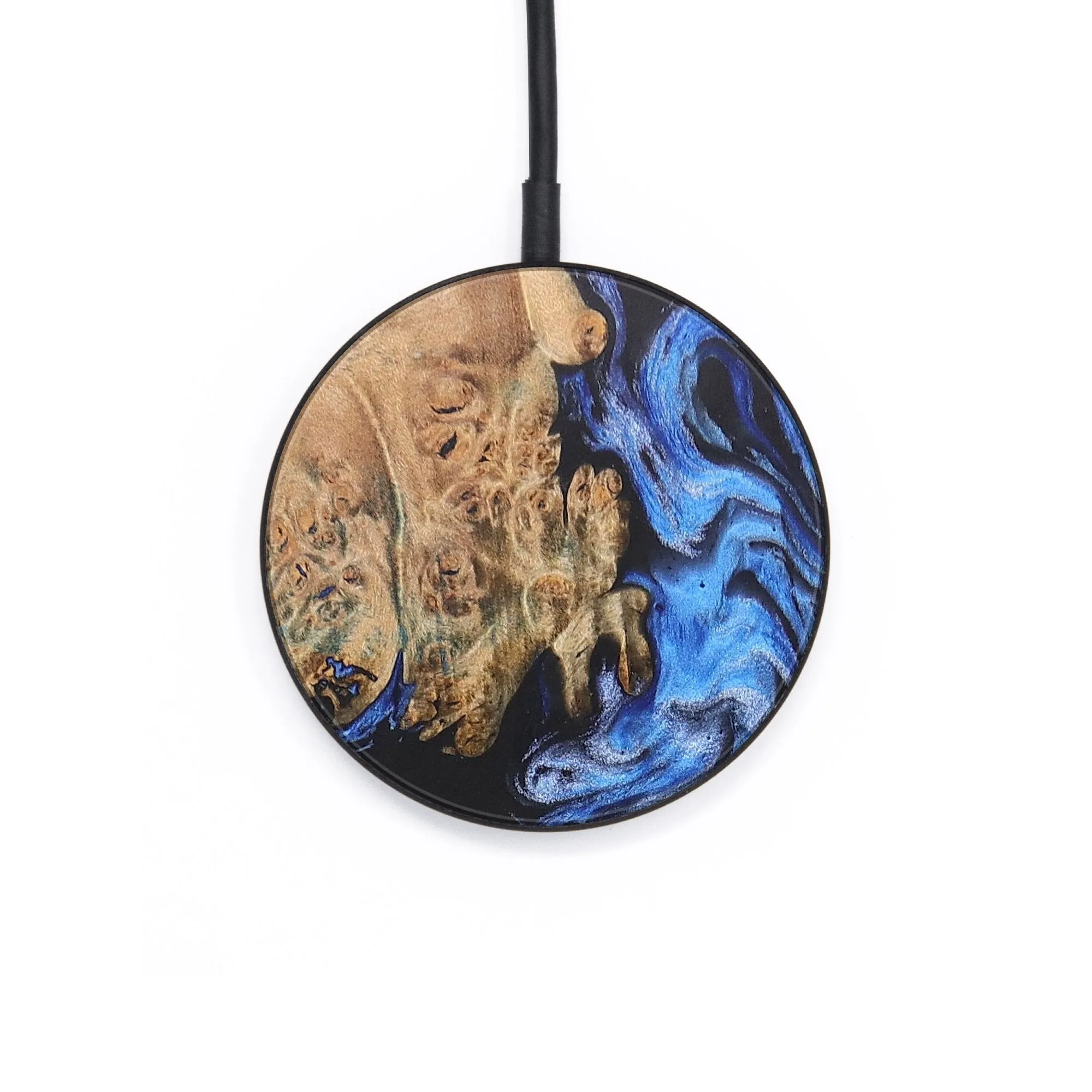 Circle Wood Resin Wireless Charger - Douglas (Blue, 687343)