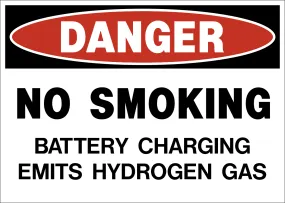 Danger - No Smoking Battery Charging