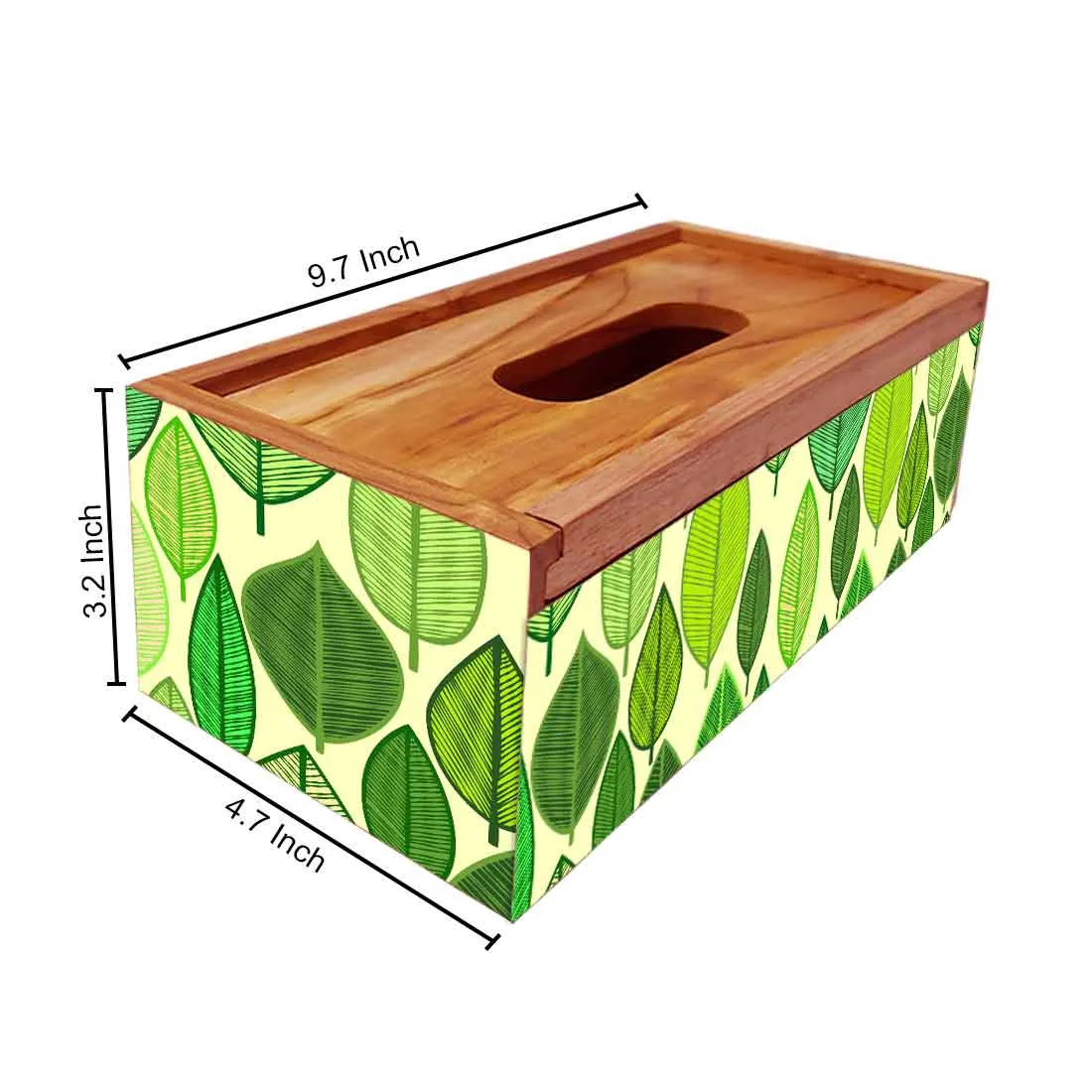 Decorative Tissue Paper Holder Wooden for Bathroom - Leaf