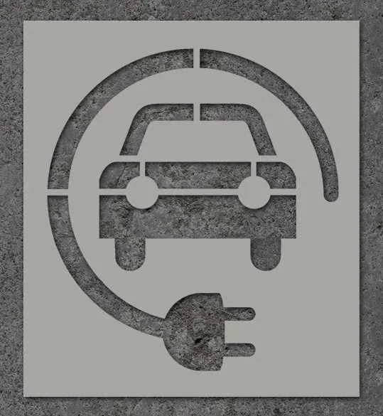 Electric Vehicle Charging Stencil