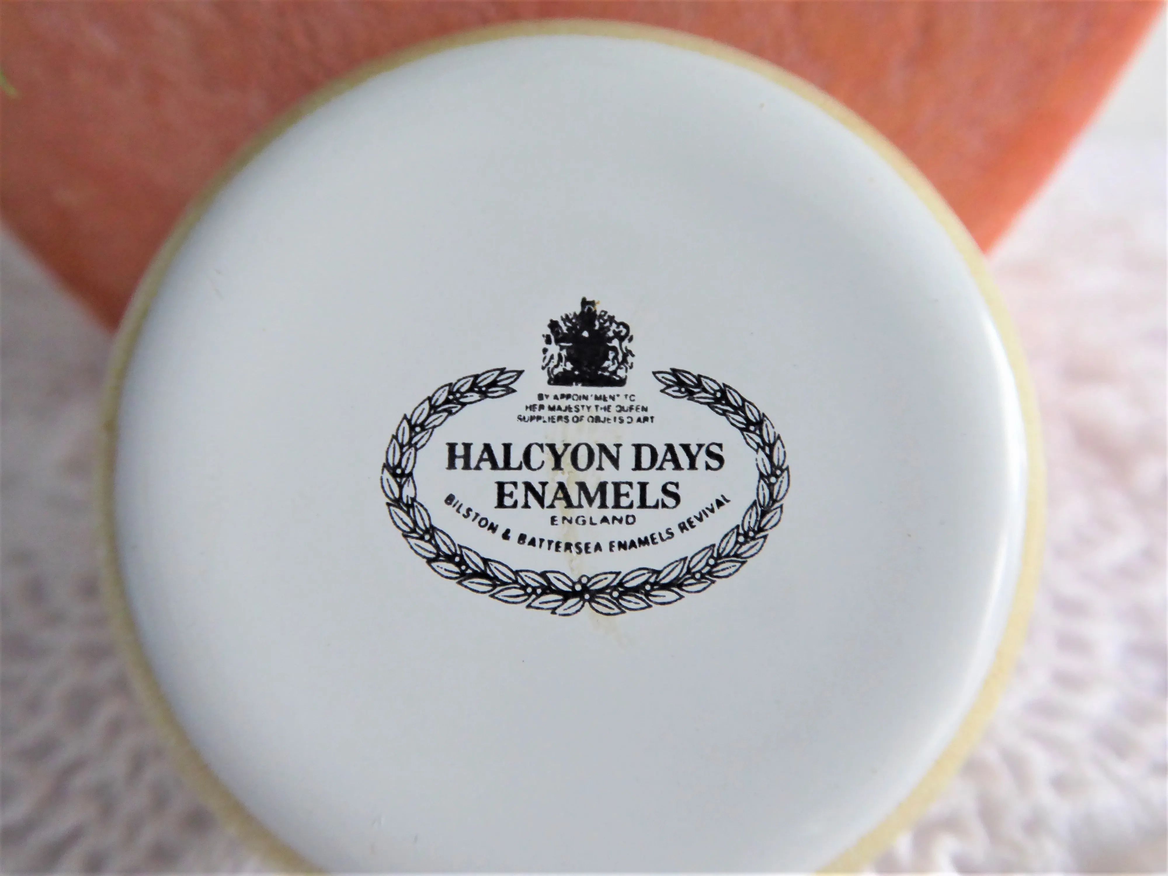 English Enamel Gift Trinket Box A Special Thank You 1980s Halcyon Days