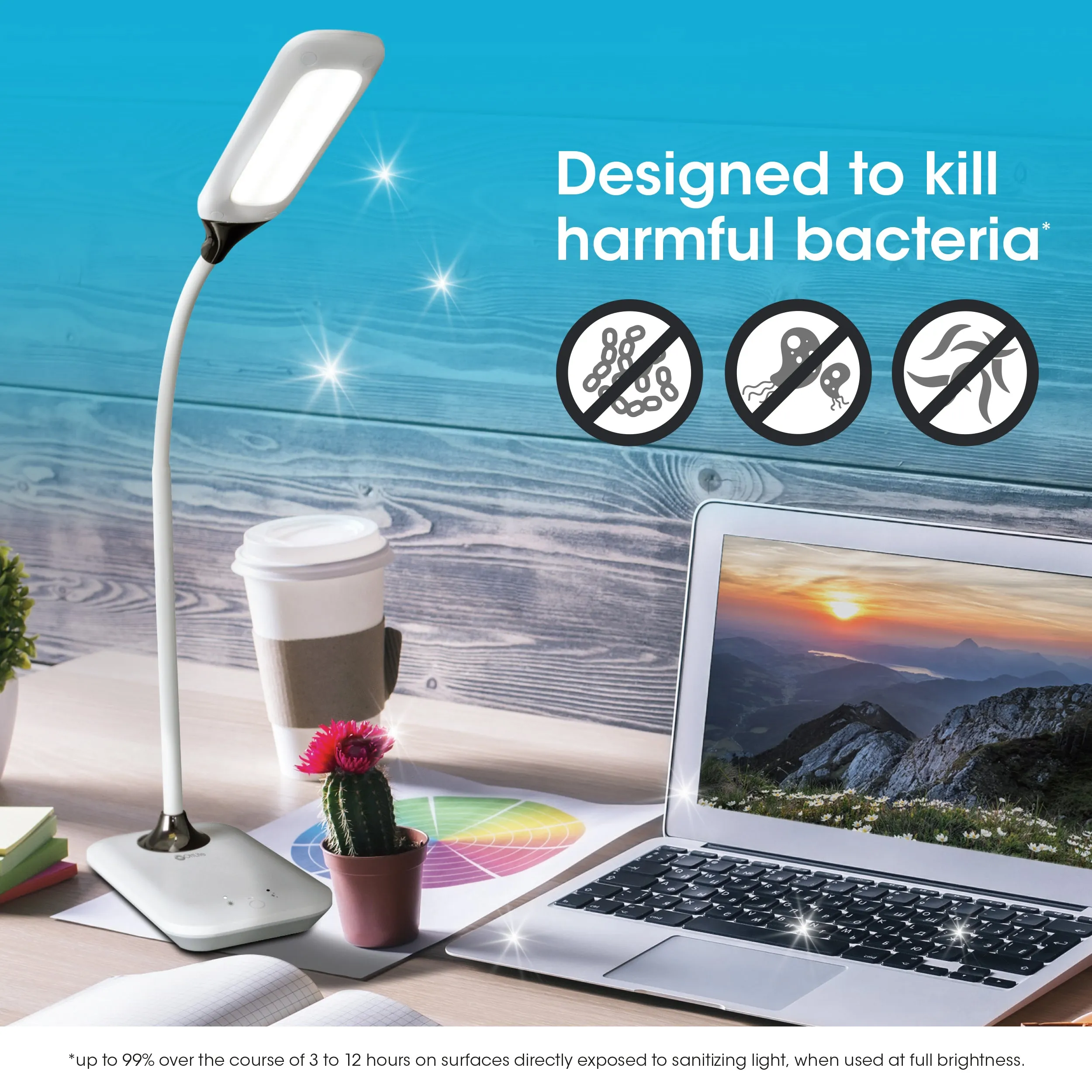 Enhance LED Sanitizing Desk Lamp with USB Charging