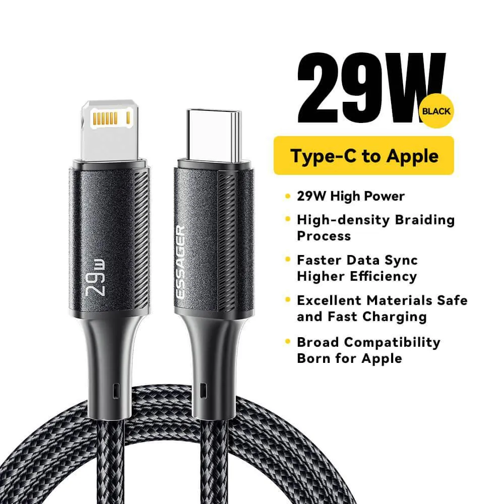 ESSAGER 29W TYPE-C iPhone Charging Cable