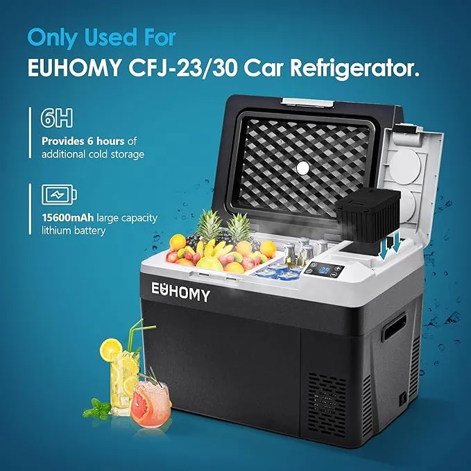 EUHOMY Car Refrigerator, 12/24V DC and 120～240V AC, Freezer Fridge Cooler Battery for CFJ-30, for Car, RV, Camping and Home Use