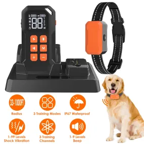 Fresh Fab Finds 2 In 1 Wireless Electric Dog Fence With Training Collar IP67 Waterproof Pet Beep Vibration Shock Boundary Containment System for Small Medium Large Do