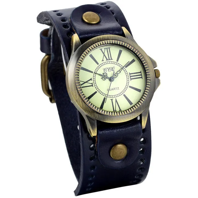 Funki Buys | Watches | Men's Steampunk Goth Style Wide Watch