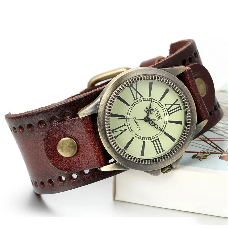 Funki Buys | Watches | Men's Steampunk Goth Style Wide Watch