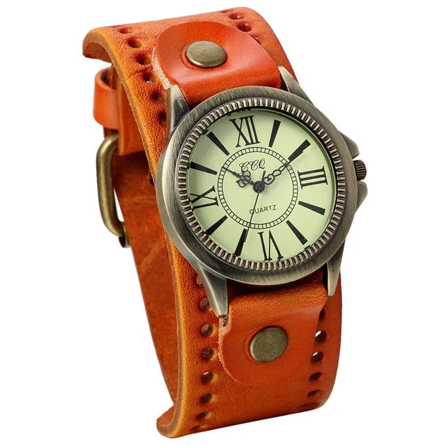 Funki Buys | Watches | Men's Steampunk Goth Style Wide Watch