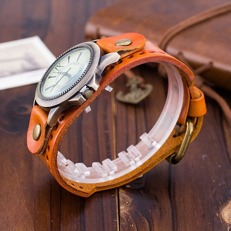 Funki Buys | Watches | Men's Steampunk Goth Style Wide Watch