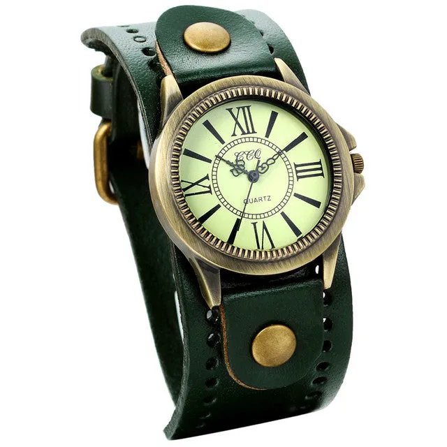 Funki Buys | Watches | Men's Steampunk Goth Style Wide Watch