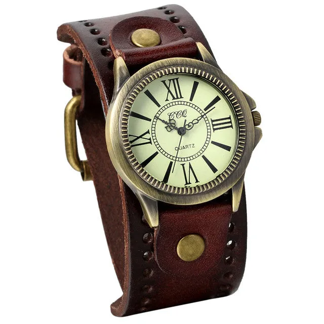 Funki Buys | Watches | Men's Steampunk Goth Style Wide Watch