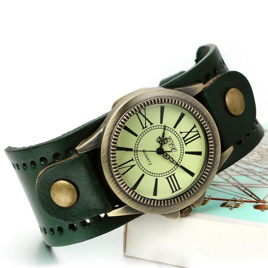 Funki Buys | Watches | Men's Steampunk Goth Style Wide Watch