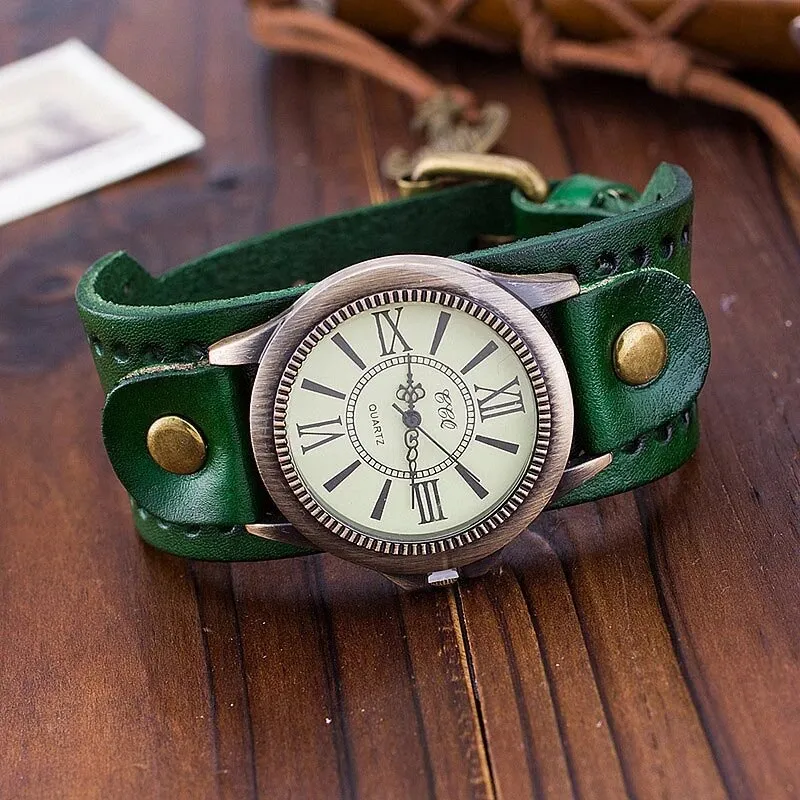 Funki Buys | Watches | Men's Steampunk Goth Style Wide Watch