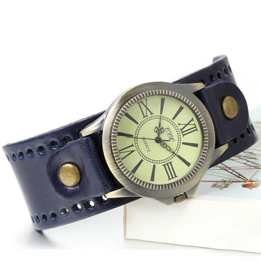 Funki Buys | Watches | Men's Steampunk Goth Style Wide Watch