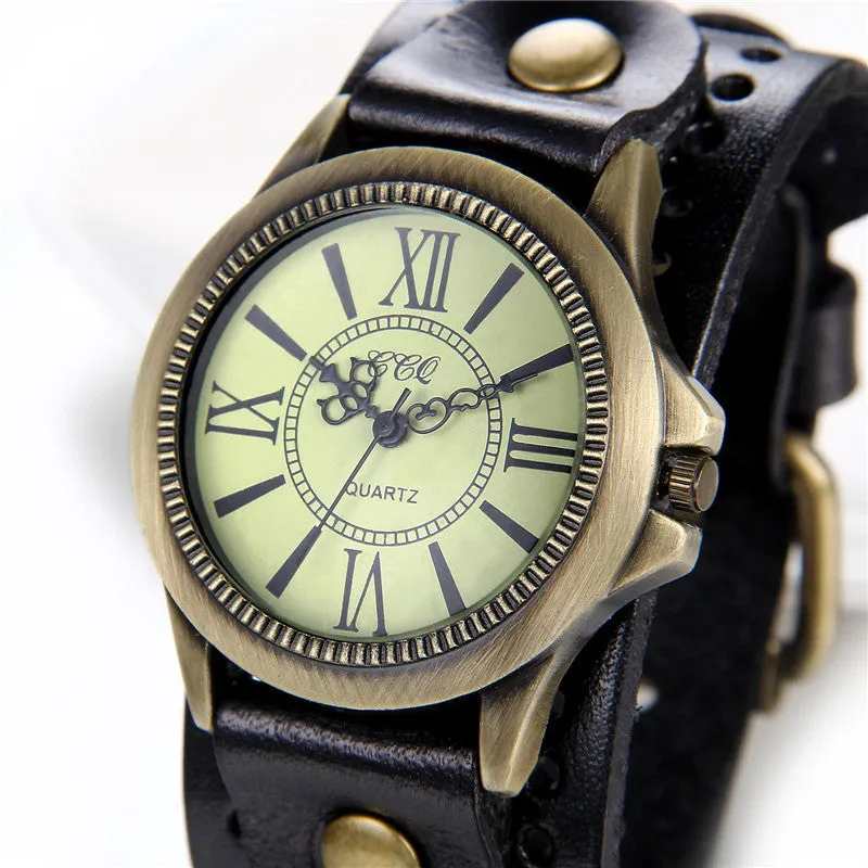 Funki Buys | Watches | Men's Steampunk Goth Style Wide Watch