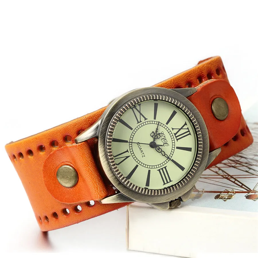 Funki Buys | Watches | Men's Steampunk Goth Style Wide Watch