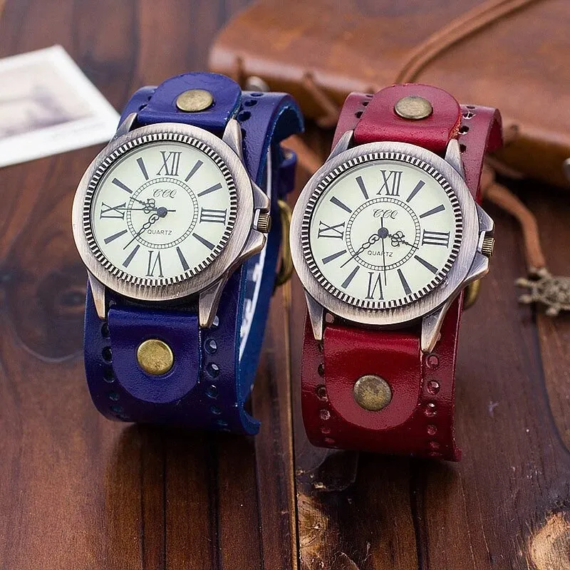 Funki Buys | Watches | Men's Steampunk Goth Style Wide Watch