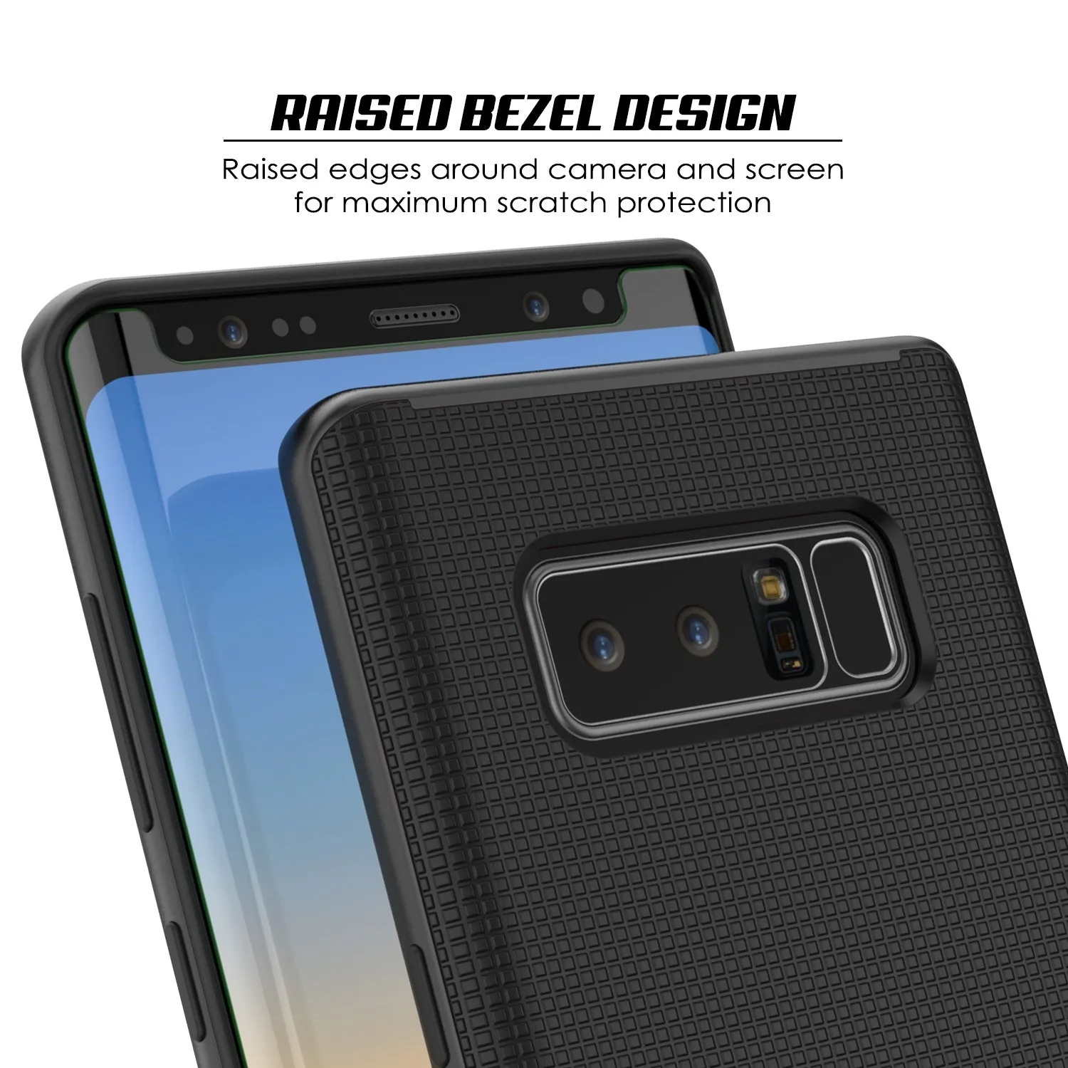 Galaxy Note 8 Hybrid 3-Piece Anti-Shock Dual Layer Bumper Case | Black