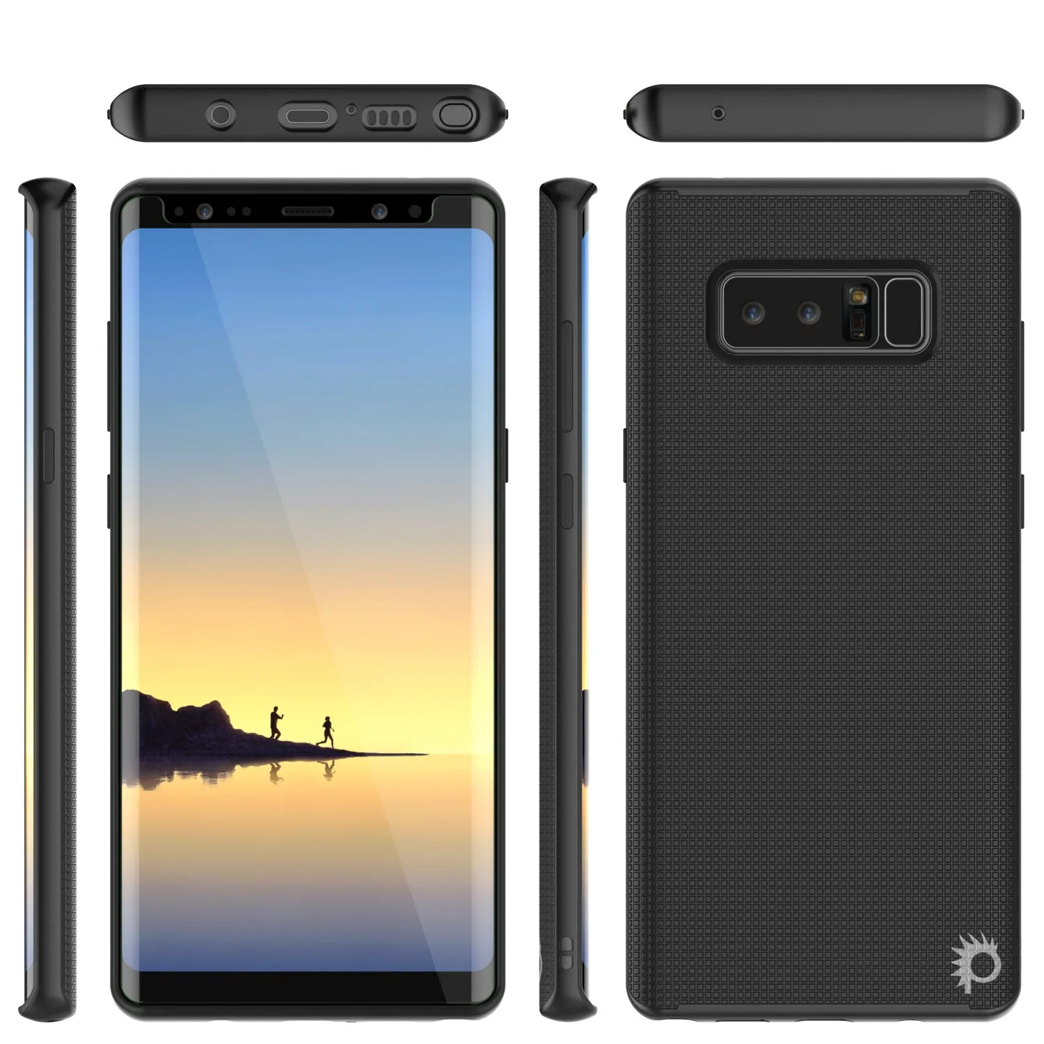 Galaxy Note 8 Hybrid 3-Piece Anti-Shock Dual Layer Bumper Case | Black