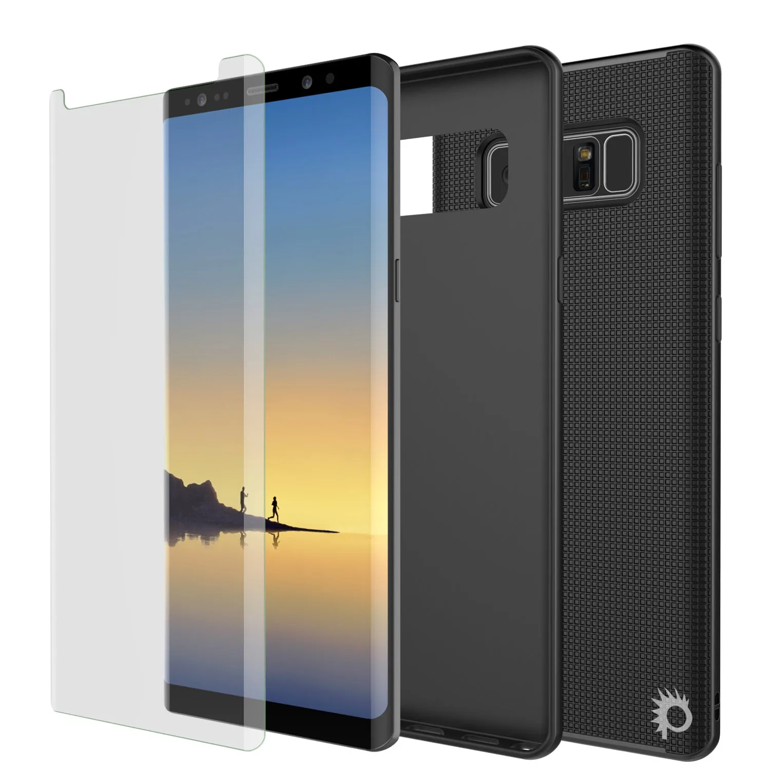 Galaxy Note 8 Hybrid 3-Piece Anti-Shock Dual Layer Bumper Case | Black