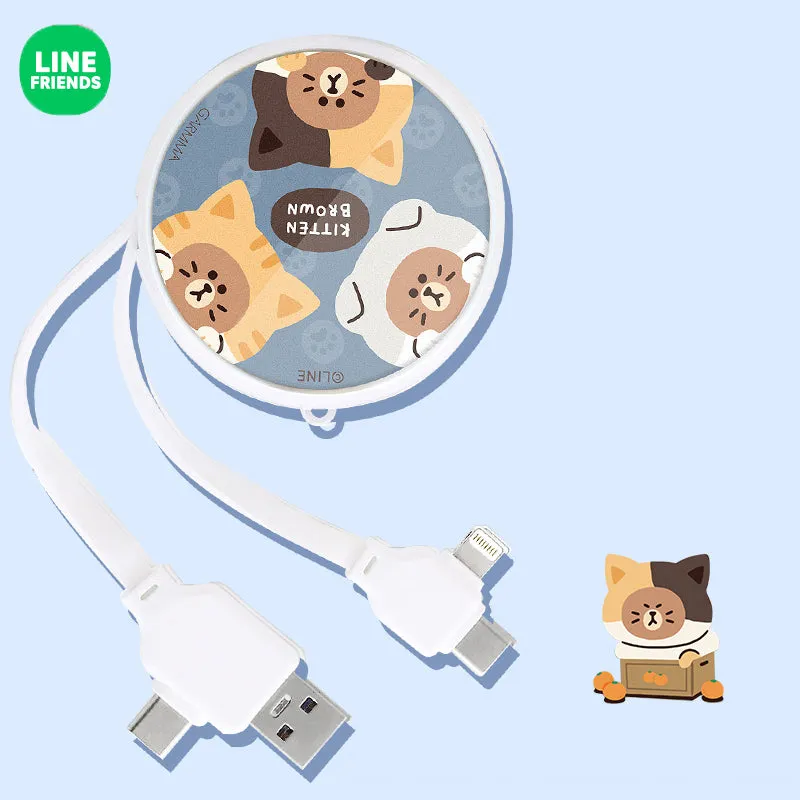 GARMMA Line Friends PD Fast Charge Lightning Type-C Extracted Extension Cable