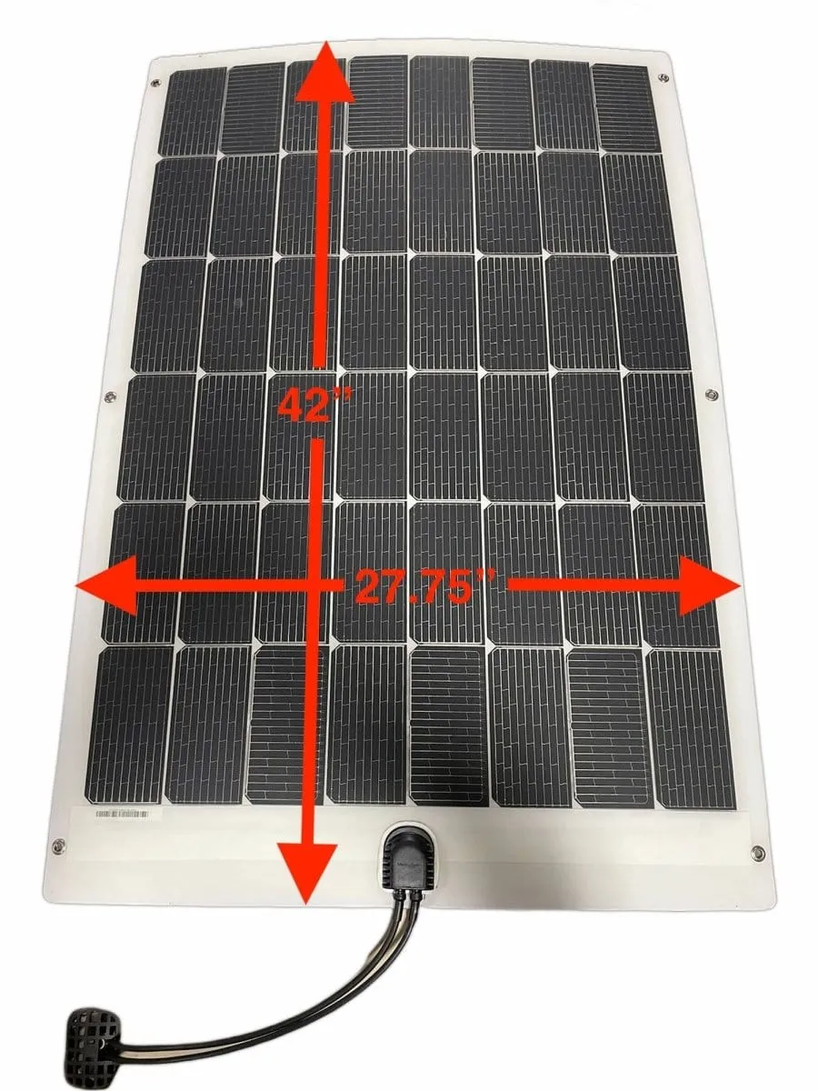 Golf Cart Solar Panel Kit with Charge Controller - 48 Volts - 120 Watt