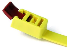 HellermannTyton SpeedyTie Yellow Reusable 29-Inch Cable Tie 25-Pack