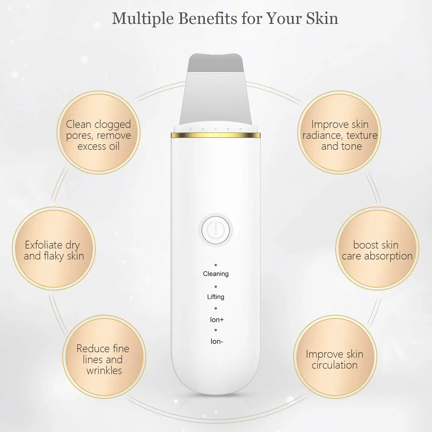 Household Ultrasonic Electric Skin Cleaner Skin Cleaner Cleansing Pore Exfoliating Shovel Knife Face Washing Beauty Instrument