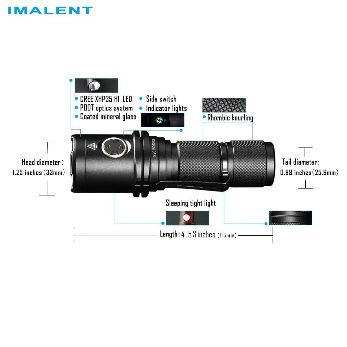 IMALENT DM35 2000 lumen flashlight