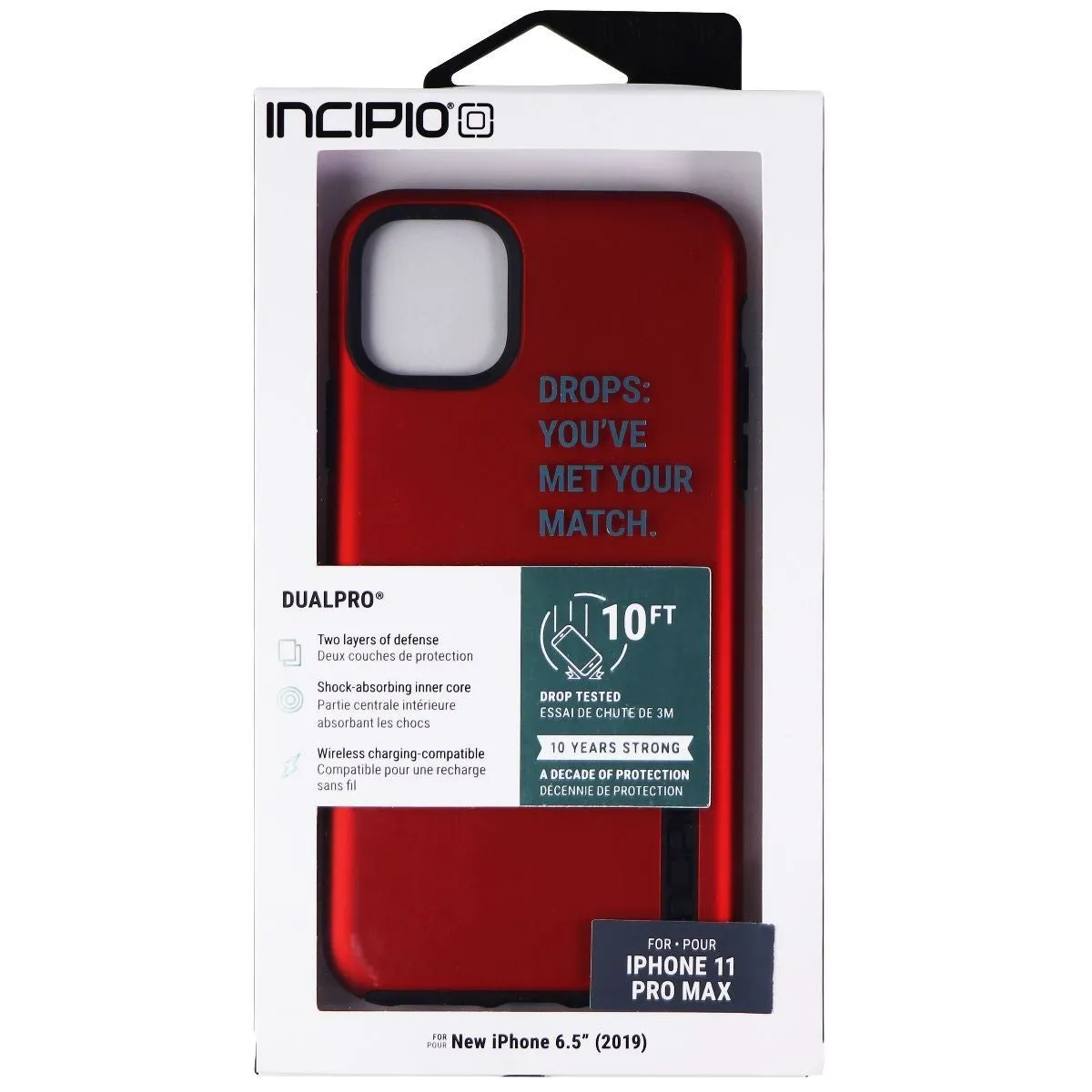 Incipio DualPro Case for Apple iPhone 11 Pro Max - Iridescent Red/Black