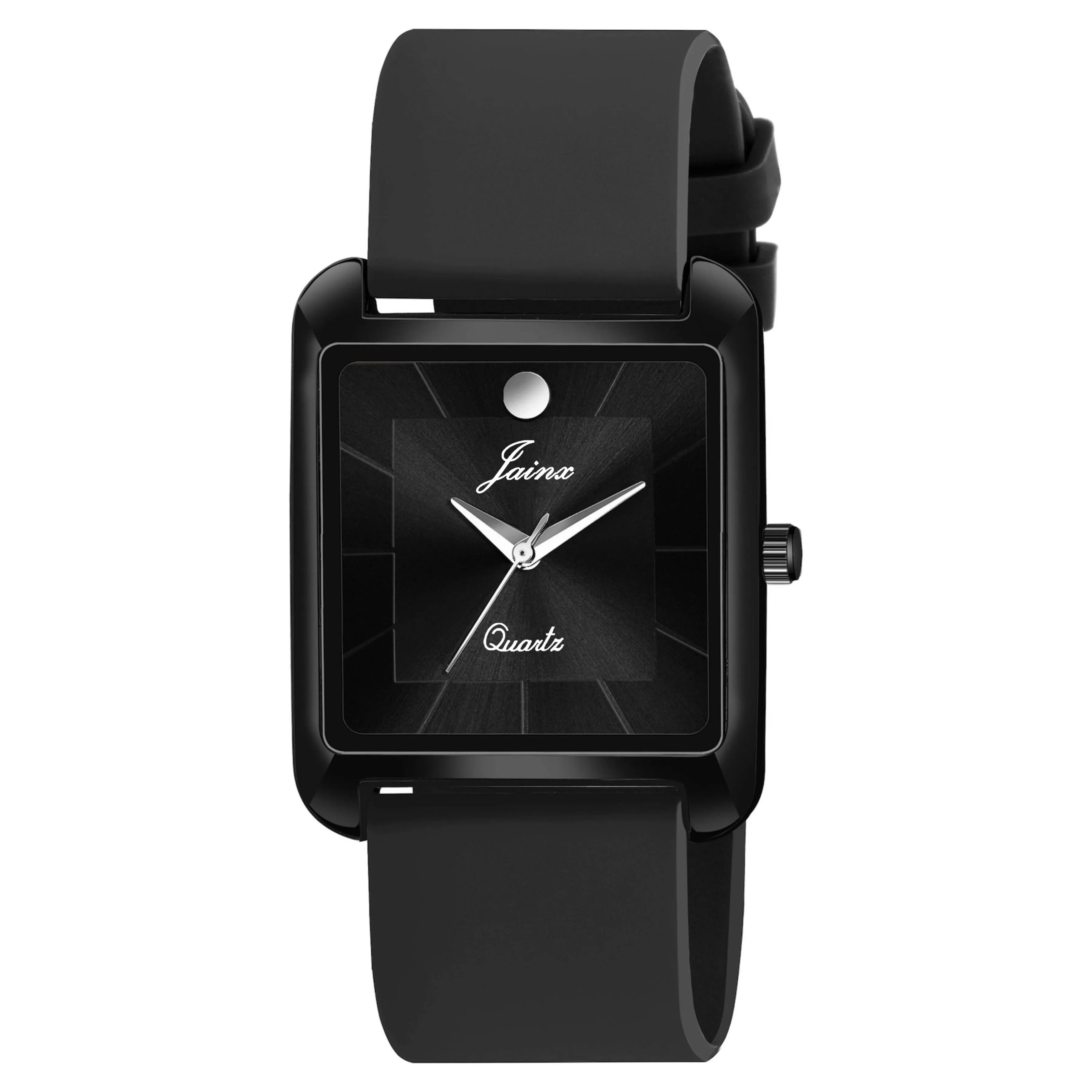 Jainx Square Shape Silicone Strap Analog Wrist Watch for Men - JM7168