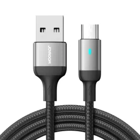 JOYROOM S-UM018A10 Premium 2.4A USB-A to Micro USB Fast Charging Data Cable with LED Indicator