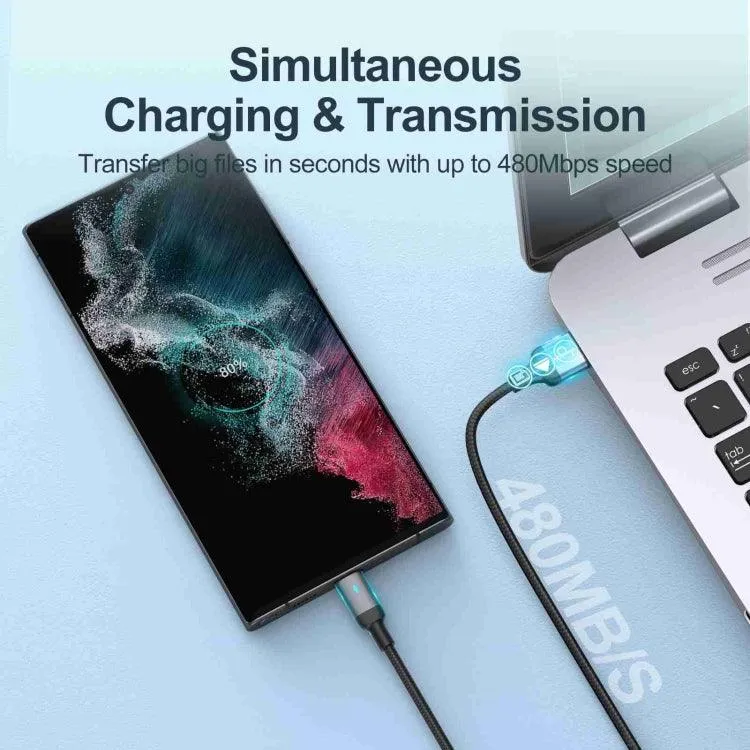 JOYROOM S-UM018A10 Premium 2.4A USB-A to Micro USB Fast Charging Data Cable with LED Indicator