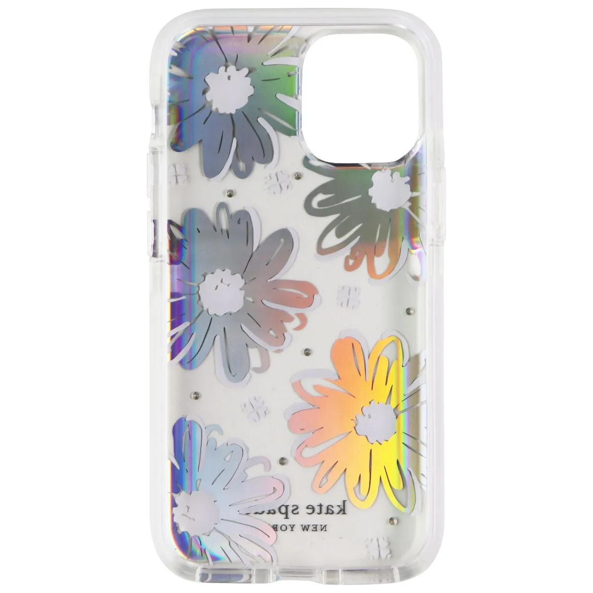 Kate Spade Defensive Hardshell Case for iPhone 12 mini - Daisy Iridescent Foil