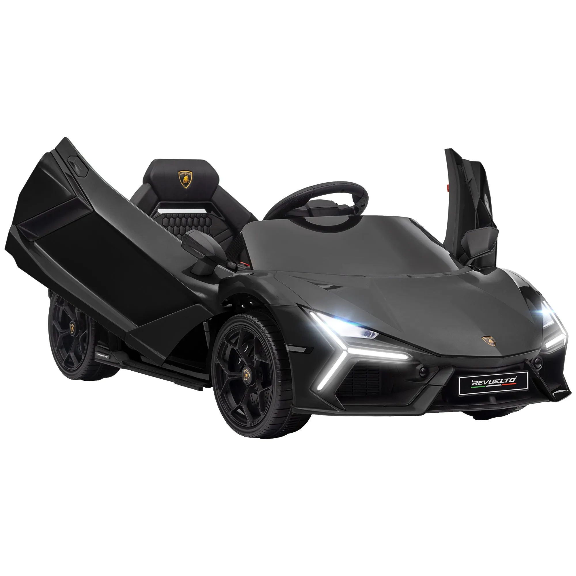 Lamborghini Revuelto Licensed Ride on Car w/ Suspension Black