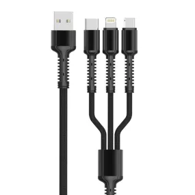 LDNIO 3-in-1 USB Charging Cable (1.2M)