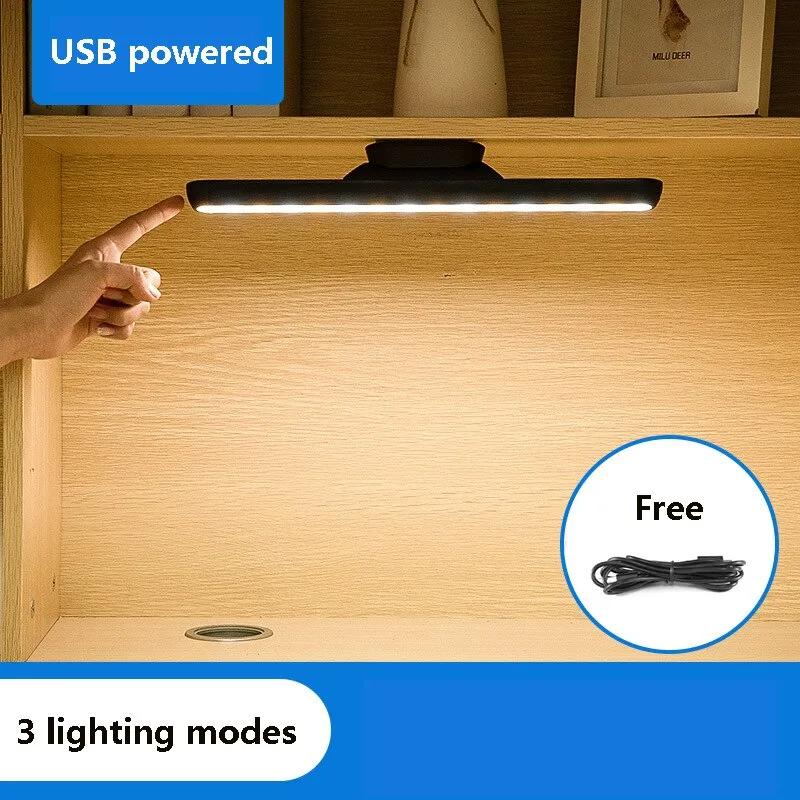 LED Desk Lamp USB Power Stepless Dimming Night lights Read Eye-protect Wireless Touch Desktop Table Lamp Study Bedroom Lighting