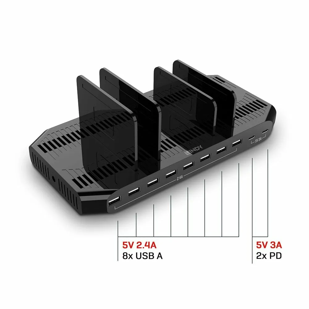 Lindy Charging Station 73435 - 10 Output Ports