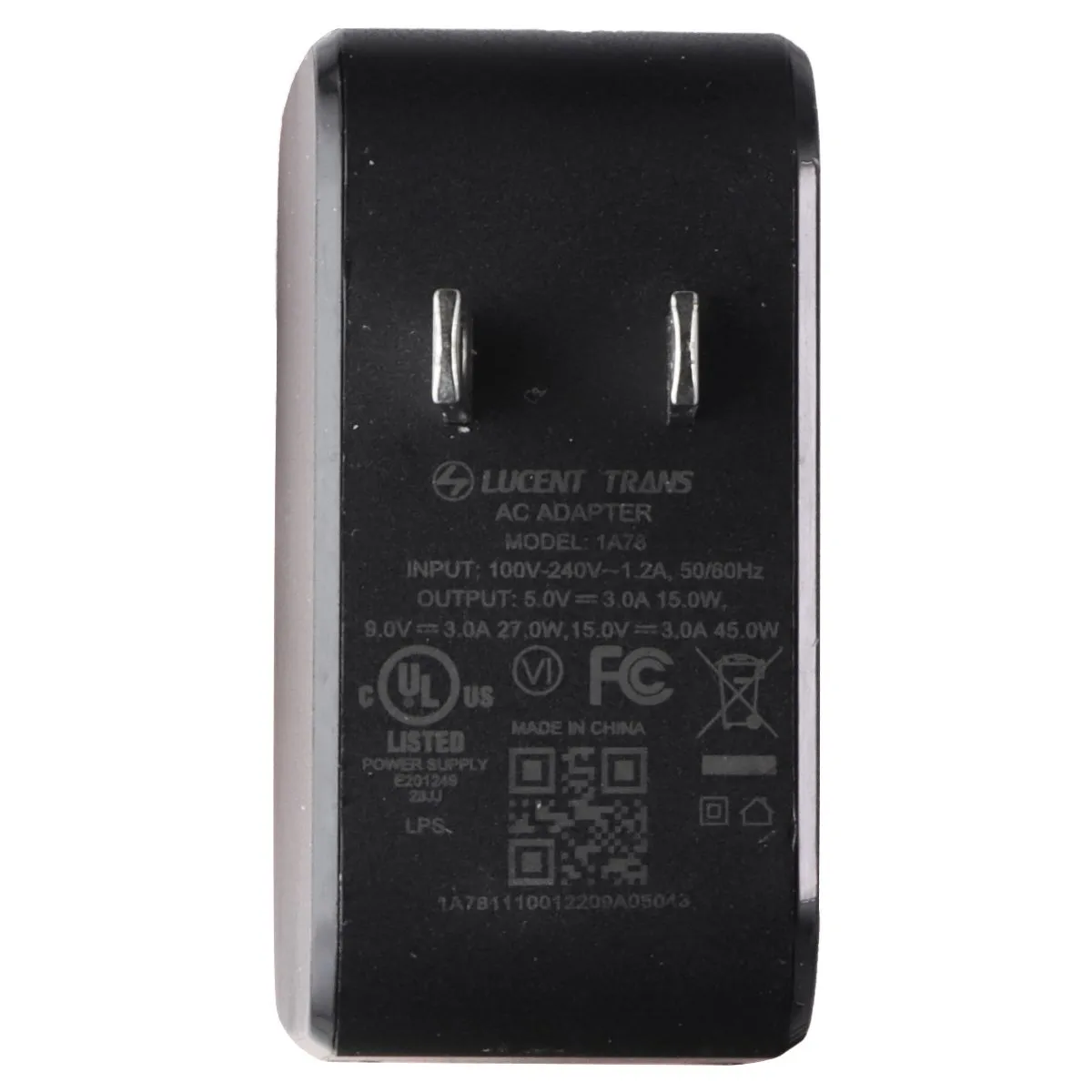 Lucent Trans (USB-C) AC Adapter (1A78) 45 Watts - Black