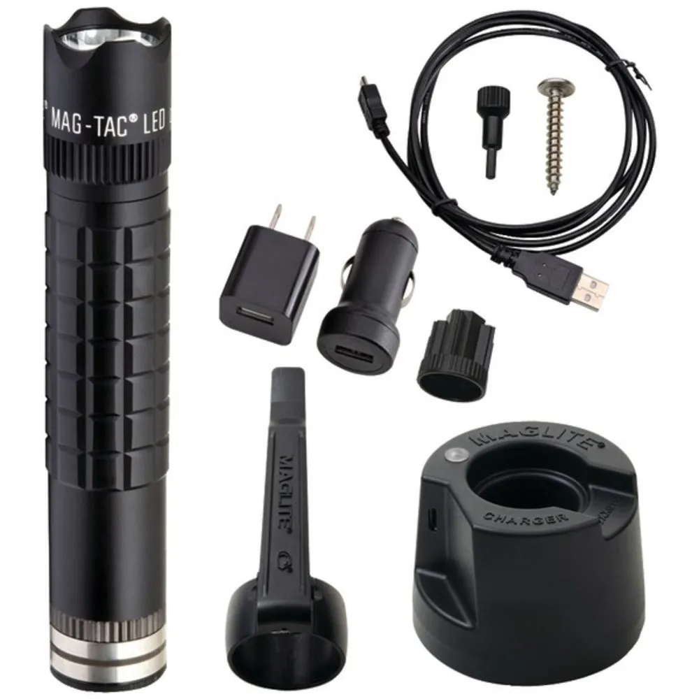 MAGLITE TRM1RA4 MAGLITE LED MAGTAC Rechargeable Flashlight (543-Lumens; Crowned Bezel)