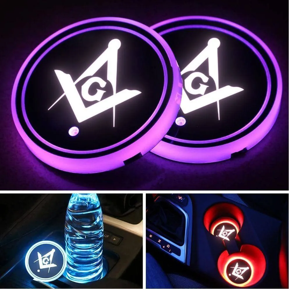 Master Mason Blue Lodge Cup Holder - Various LED Colors