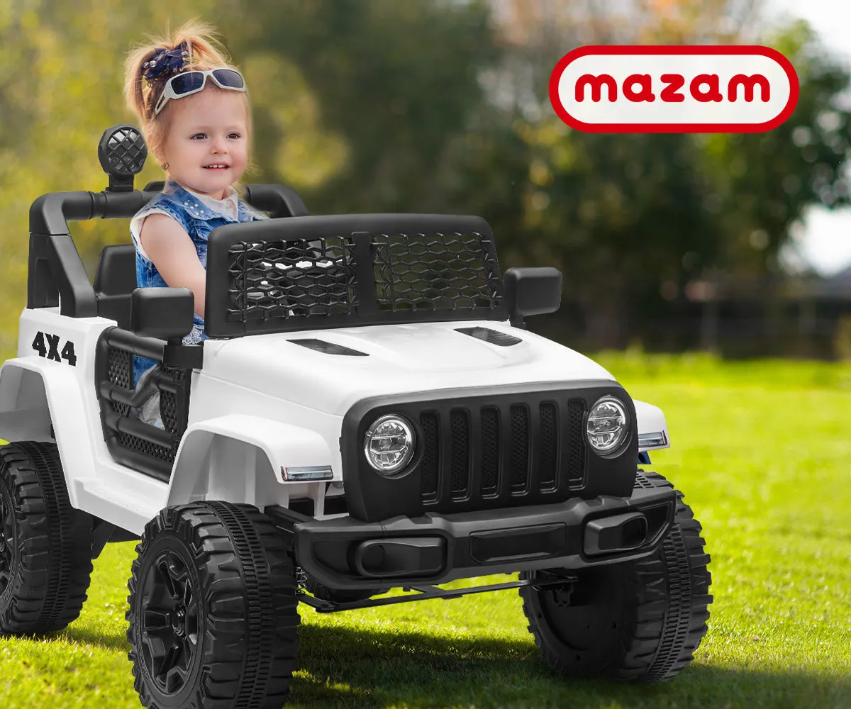 Mazam Kids Ride On Car Electric Toys Jeep 12V Remote Vehicle Car Gift White