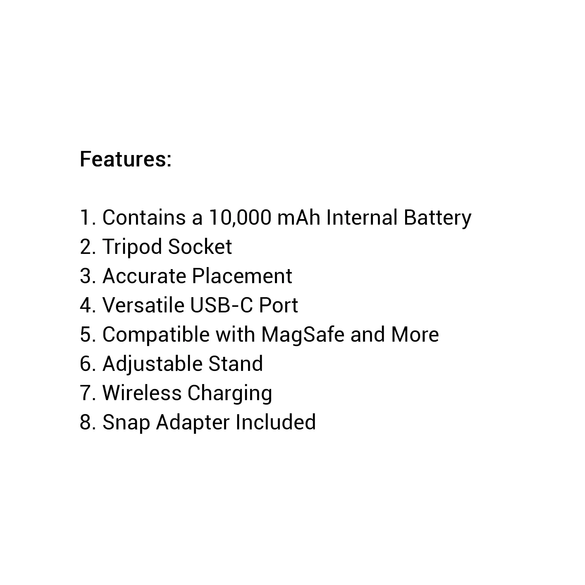 Mophie Snap  Powerstation Stand 10,000mAh - Powerbank Wireless Charging - Black