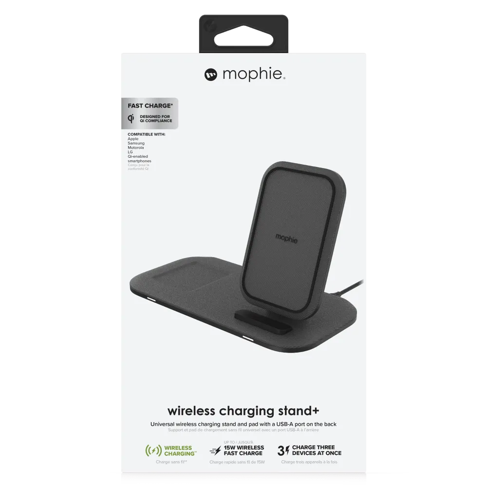 mophie Wireless Charging Stand Plus Pad 15W by mophie