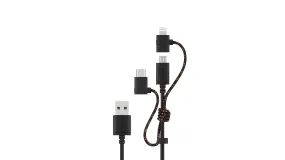 Moshi 3-in-1 Universal Charging Cable Metro - Black