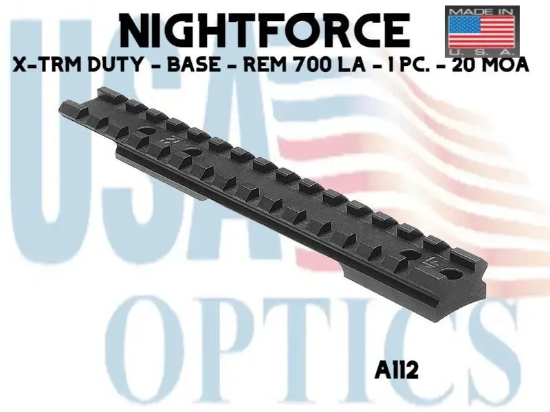 NIGHTFORCE, A112, X-TRM DUTY - BASE - REM 700 LA - 1 PC. - 20 MOA